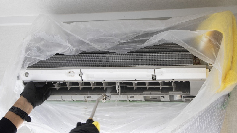 エアコンクリーニング高圧洗浄・内部洗浄<